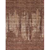 Avant-Garde Damask Area Rug in Brown