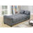 Modern Gray With Microfiber Upholstery, Adjustable Function, Hidden Storage, And Charging For Primary Living Convertible Microfiber, Charging, Cube Pattern Space