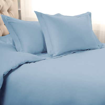 Arling Certified Egyptian Cotton Modern Solid 3 Piece Duvet Cover Set