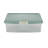 Wham Clip 13.2L Square Plastic Storage Boxes with Secure Clip Lock Lids. L:39.5 x W:39.5 x H:12cm Clear/Stone/Slate Grey-675530035