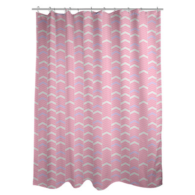 Rideau de douche simple à chevrons