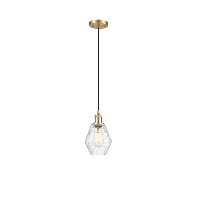 Luminaire suspendu simple à 1 lumière Gabbie, Or