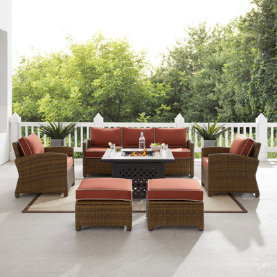 7 - Person Patio Conversation Set with Cushions