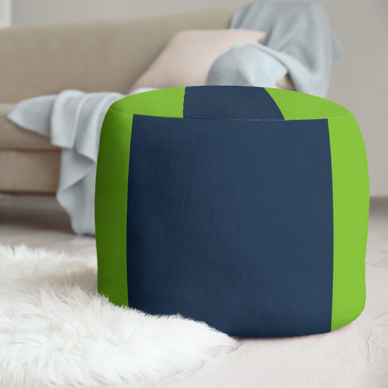 repose-pieds rond 20,5", Vert aurore / bleu nuit / vert aurore
