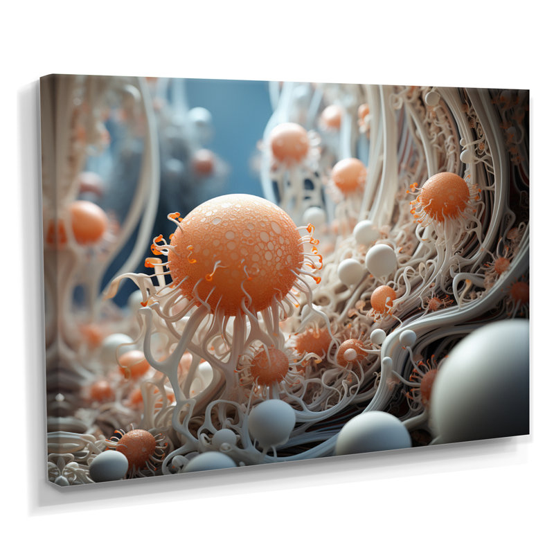 Microcosmos Geography - Abstract Landscape, art mural, H 30 po x l 40 po, Toile tendue
