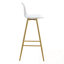 Chaises de bar rembourrées avec pieds en métal-138179678