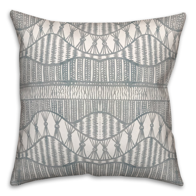 Reversible Throw Pillow, Blue