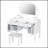 44.4 Inch Makeup Vanity Desk With Adjustable Mirror, Spacious Storage, And Elegant Design For Modern Bedrooms