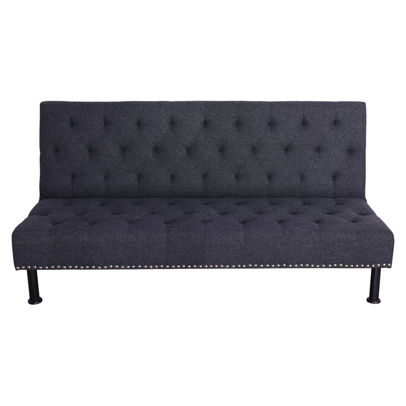 Sahale Upholstered 75'' Sleeper Sofa, Midnight Gray