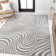Maribo High-Low Abstract Groovy Striped Gray/Ivory Indoor/Outdoor Rug