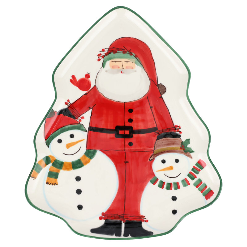 VIETRI Old St. Nick Terra Bianca Platter