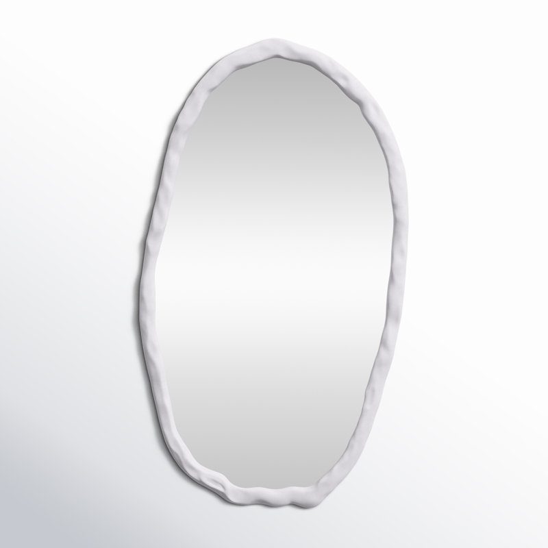 Nola Aluminum Novelty Mirror, 50" x 28", White