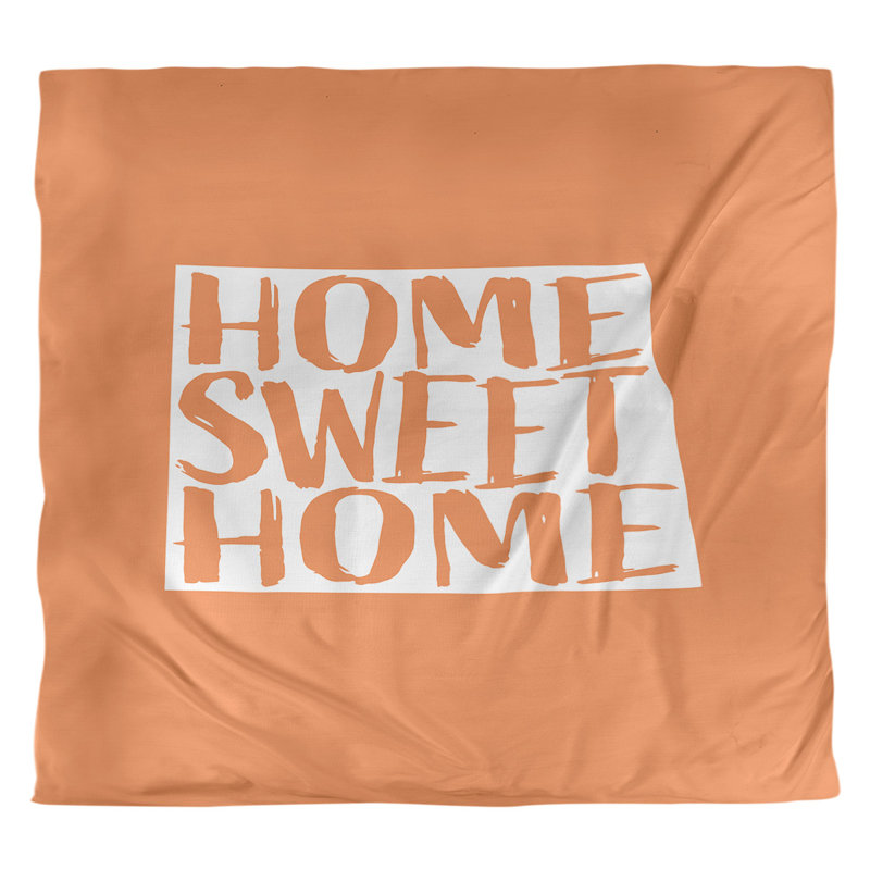 Housse de couette north dakota the home, Microfibre, Housse de couette pour très grand lit, Orange