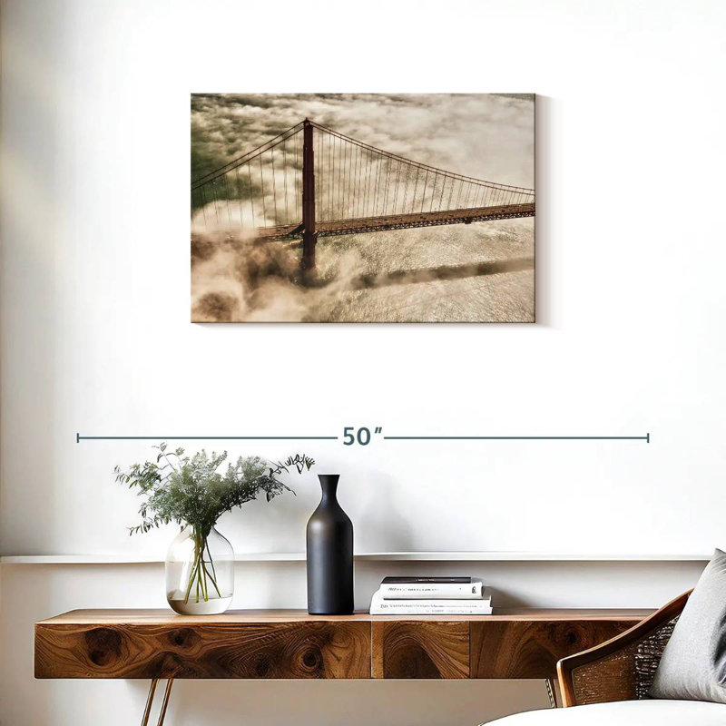 Lilie Clouds Above Golden Gate Bridge, 20" H x 30" W