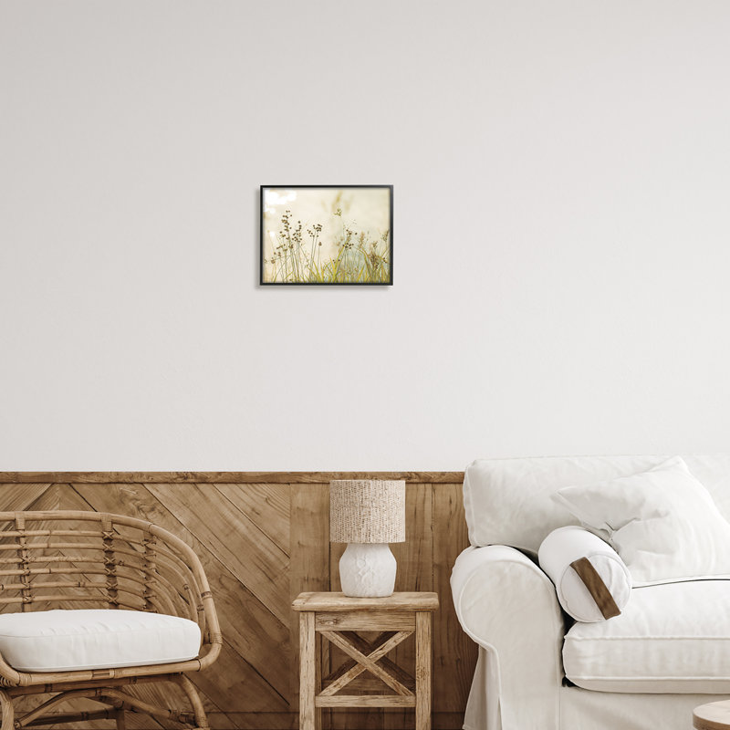 «Country Country Graminées» par Erin Marie, Giclée encadrée noir minuit, H 11 po x l 14 po x P 1,5 po