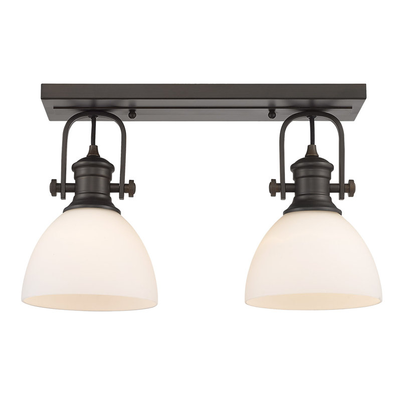 Bales 2 - Light Dimmable Vanity Light, Opal Glass, Rubbed Bronze