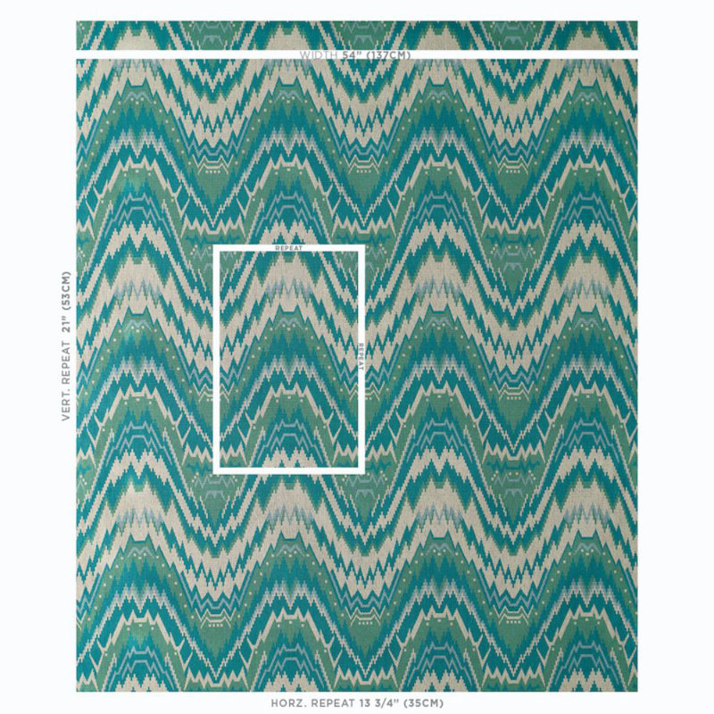 Tauride Épinglé Fabric, Peacock