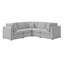 Canapé modulaire 5 pièces Chauncy - Gris
