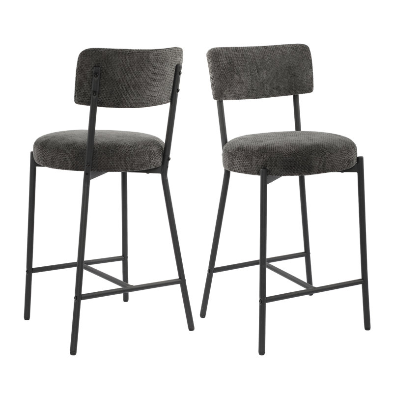 Altamonte 15.75 Wide Counter Stool, Dark Gray
