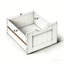 Armoire de rangement autoportante blanche avec tiroirs - compacte et pratique