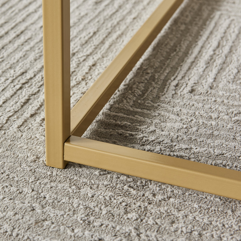 Jazmariah Frame Coffee Table, Marble/Gold