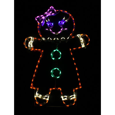 Figurine lumineuse de Noël en pain d'épice