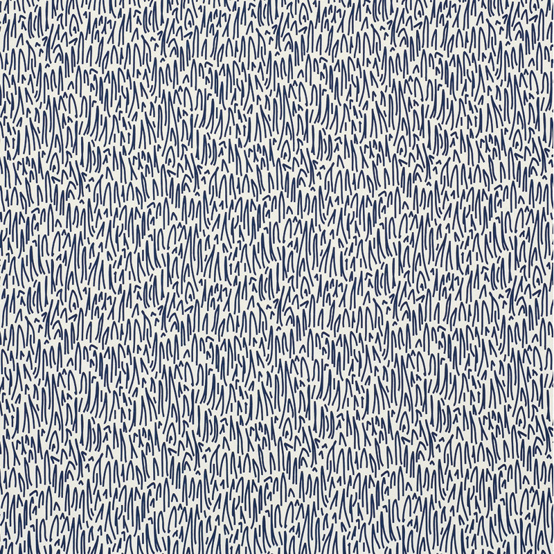 Schumacher x Studio Bon Grass Ii Indoor/Outdoor Fabric, Navy