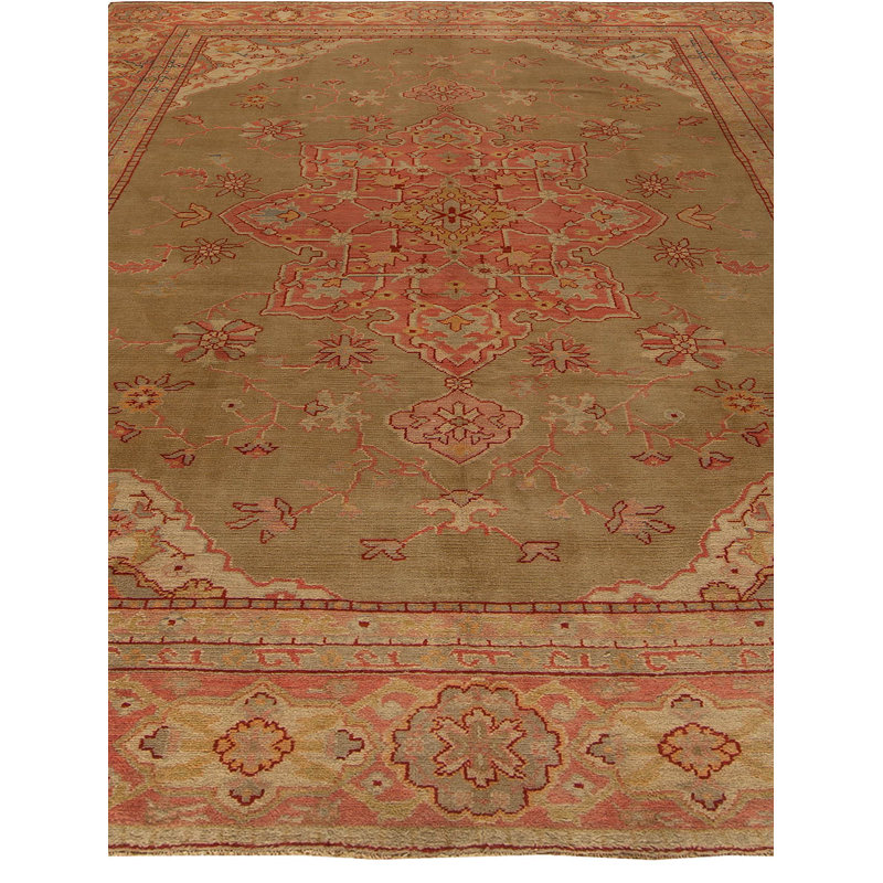 Antique One-of-a-Kind Rectangle 9'6" X 12'7" Hand Knotted Area Rug