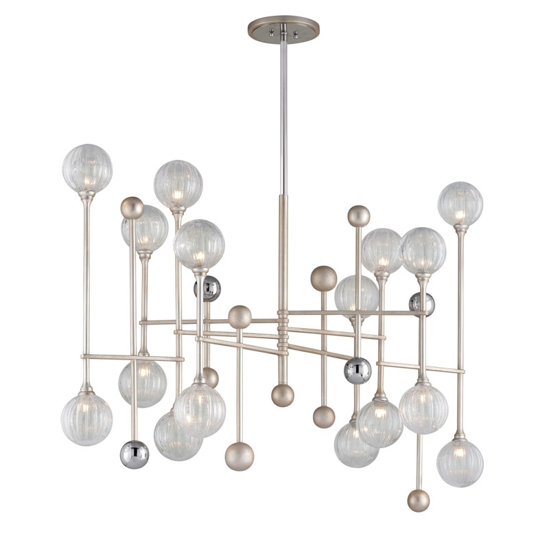 Lustre linéaire 16 lumières spoutnik modern Majorette