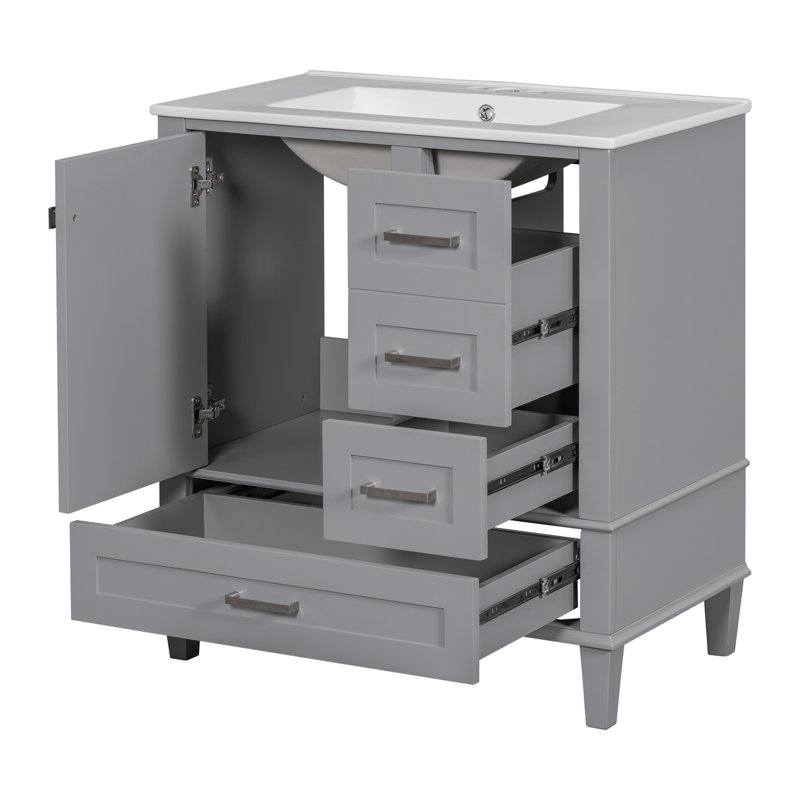 30" Bathroom Vanity, Gray