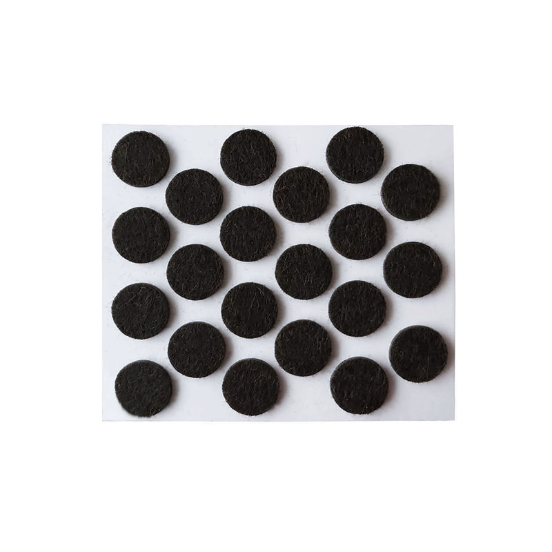 Brown 3/8" Round Self-Stick Felt Furniture Pads, 105 Pack