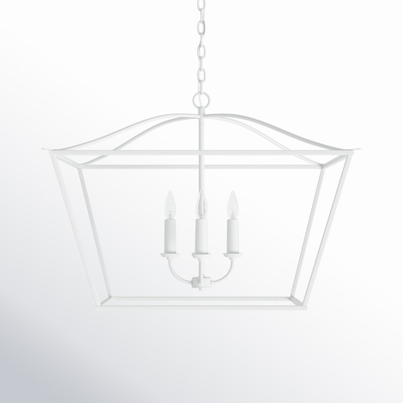 Luminaire suspendu 4 lumières Heidrun, Blanc texturé