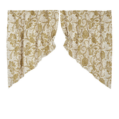 Gold Floral Prairie Swag Set