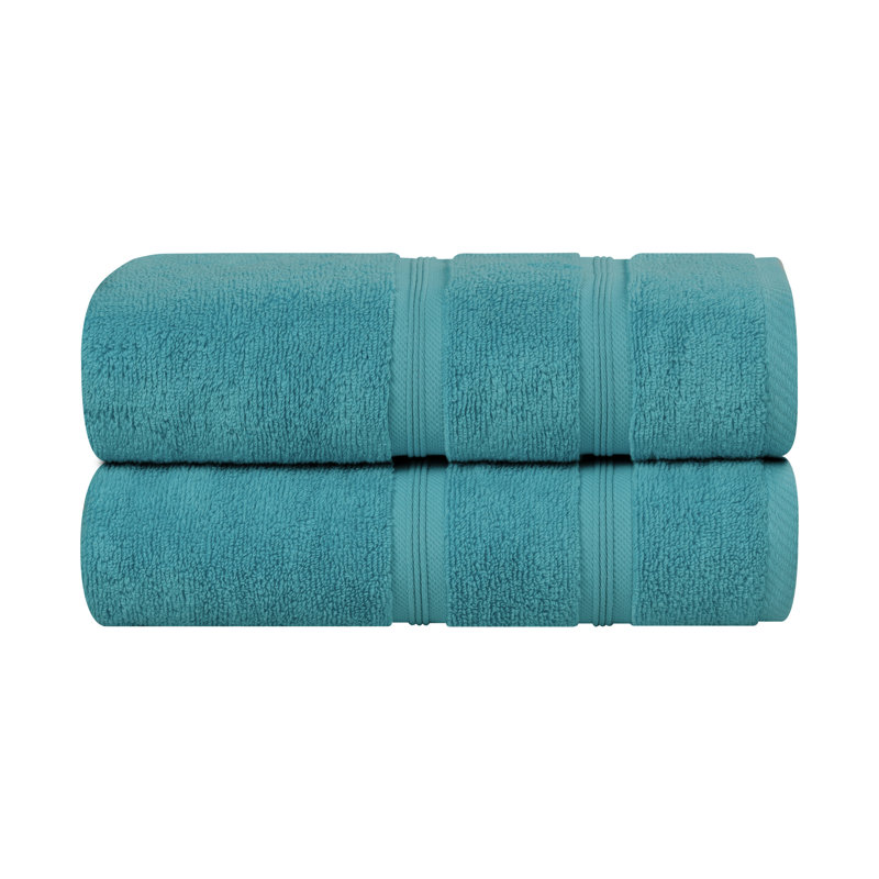 Smart Dry Zero Twist Cotton Medium Weight Bath Sheets Set of 2, Turquoise