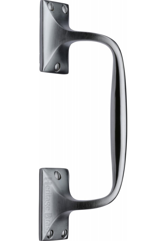Heritage Brass Heritage Door Pull Handle Offset, 25.3 cm H, Antique Brass