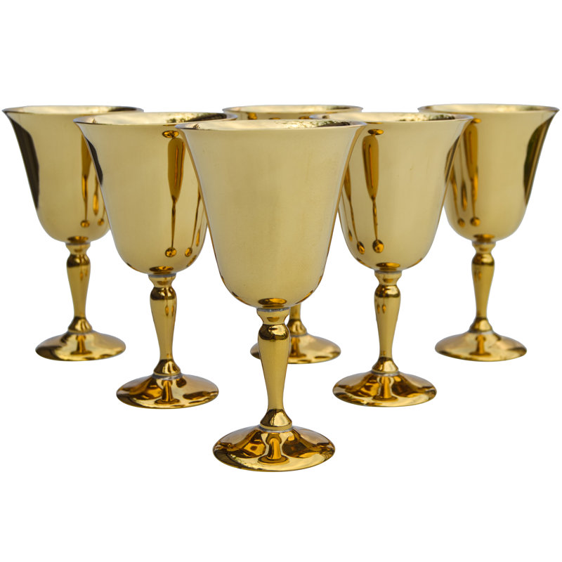 Mid-Century Golden Goblets