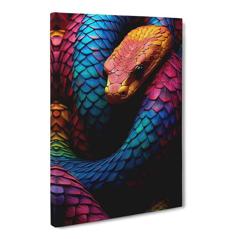 Snake Colour Field - No Frame Print, 50cm H x 35cm W x 3cm D