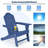 4 Pcs Patio Adirondack Chair Weather Resistant Garden Deck With Cup Holder-111058805