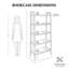 31"W x 16"D x 73"H Parker 5-Shelf Ladder Bookcase-865069635