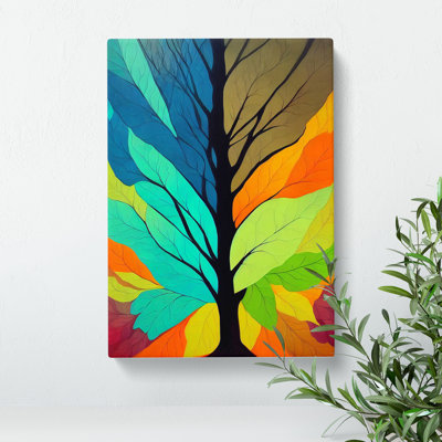 XC1022-1640X Colourful Tree Leaves No.1 Abstract - Wrapped Canvas Print
