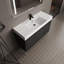 Meuble-lavabo autoportant avec lavabo en résine