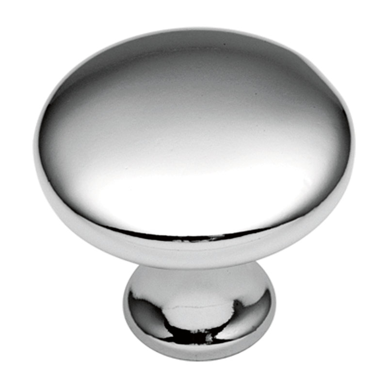 Metropolis 1 1/8" Diameter Mushroom Knob Multipack, Chrome