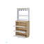 Armoire à chaussures Hewett, finition chêne clair et blanc