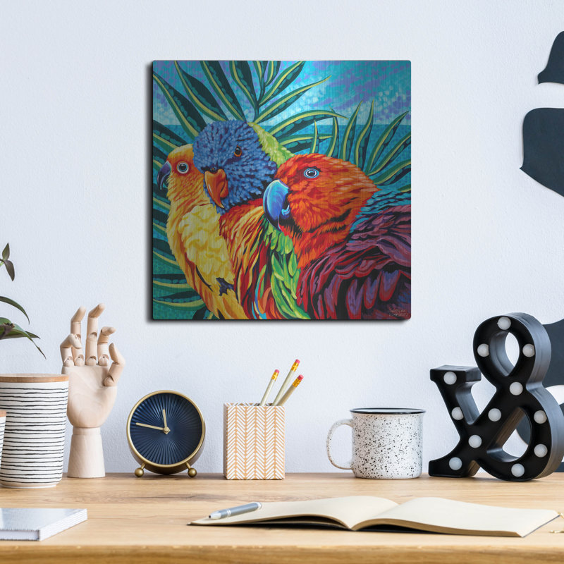 «Birds In Paradise I» par Carolee Vitaletti, H 12 po x l 12 po