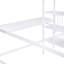 Lit superposé double au-dessus de simple avec bureau intégré