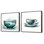 Green Green Teacup Delight I - ensemble d'art mural chinois sur toile, 2 pièces