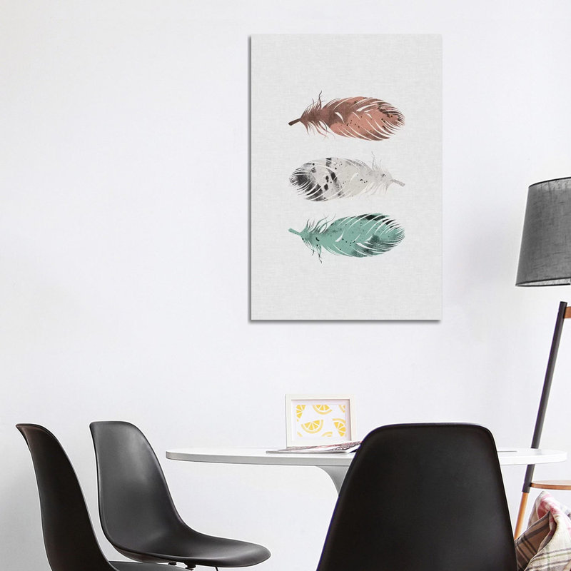 Pastel Feathers by Orara Studio - Wrapped Canvas Print, 101.6 cm H x 66.04 cm W
