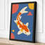 Leaping Koi Geometric - Wrapped Canvas-211670363-211670366