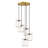Elegant Adjustable Chandelier, Gold Finish, 20.9 x 20.9 x 44.5 inches | Metal Body, Adjustable Height 13.0 - 44.5 inches | 5 x E27 Socket (Max 40W, Bulbs Not Included) | Perfect for Dining Room & Living Spaces, IP20 Rated
