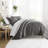 Gray All Season Down-Alternative Reversible Comforter Set in Textured Stripe-1609014976